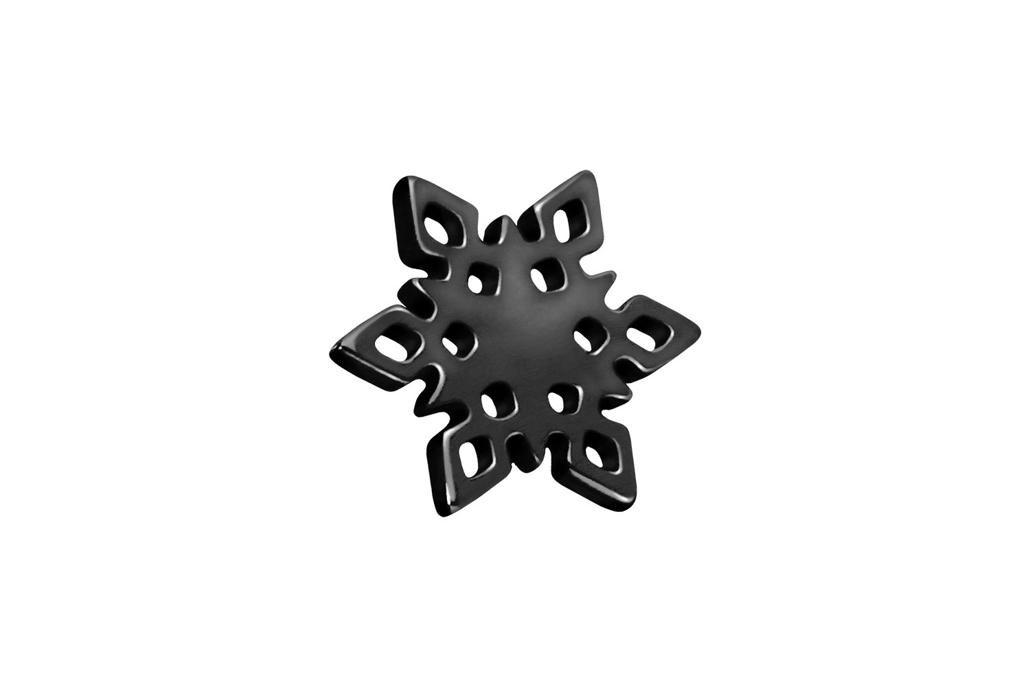 Titan Schraubaufsatz mit Außengewinde SCHNEEFLOCKE ++SALE++ von Piercingline